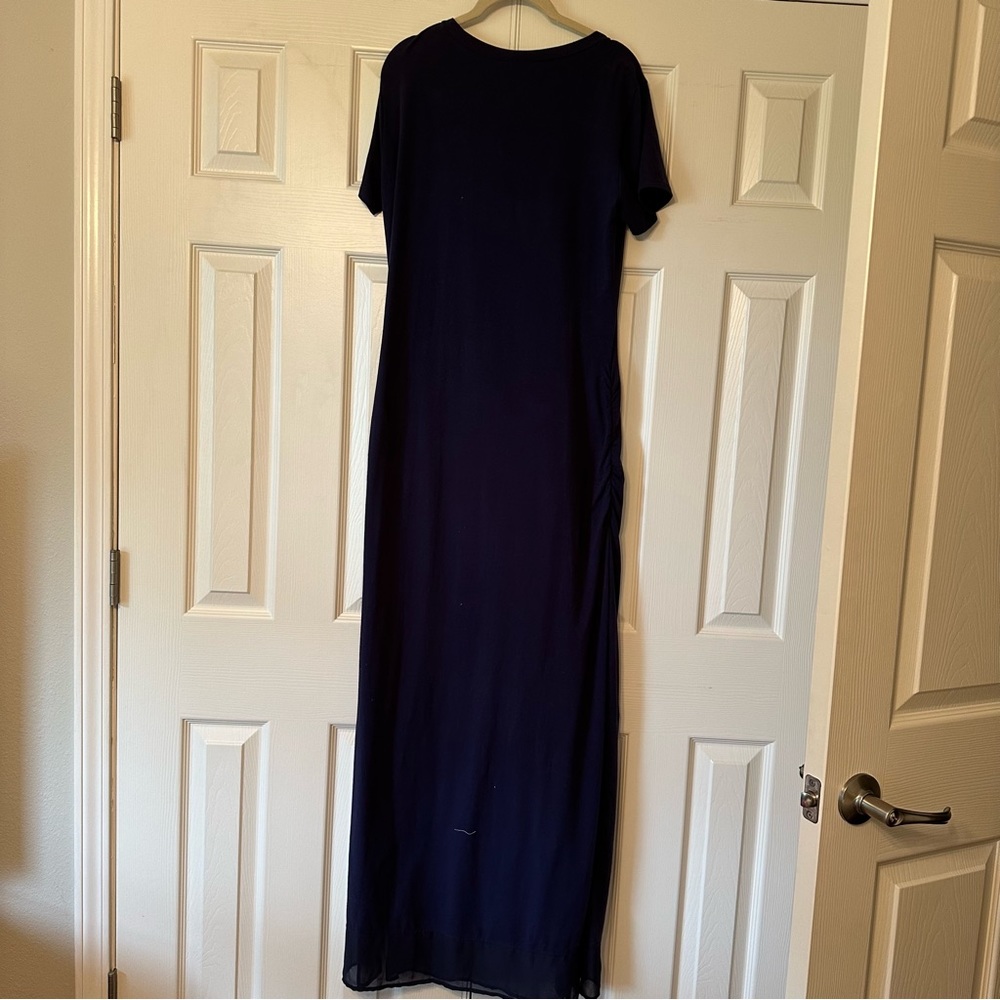 Tommy Bahama NWT Tee Shirt Dress Knit Chiffon Maxi L - Picture 7 of 16